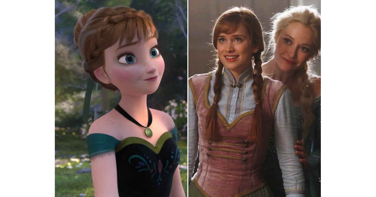 Anna Once Upon a Time's Frozen Cast With Animated Characters
