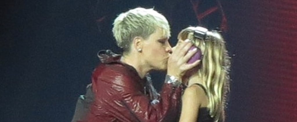 Pink and Daughter Willow Share an Adorable Smooch on Stage During the Mom's Perth Concert