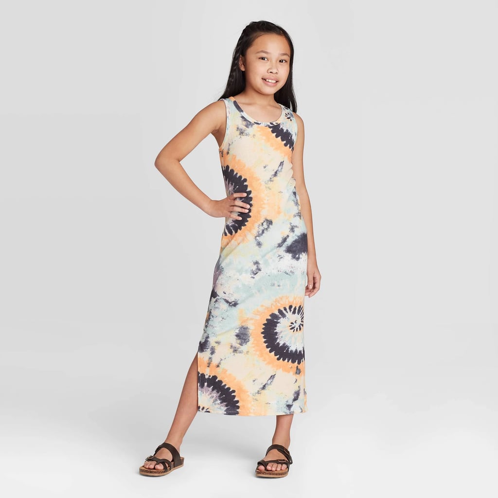 Rib-Knit Tie-Dye Maxi Dress