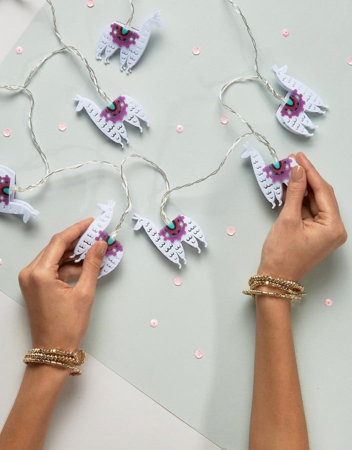 Paperchase Llamas Felt Lights ($19) | Llama Products ...