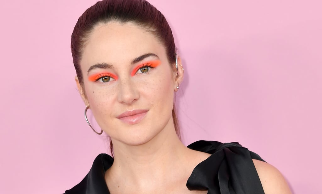 Shailene Woodley's Neon Orange Eye Shadow Trend