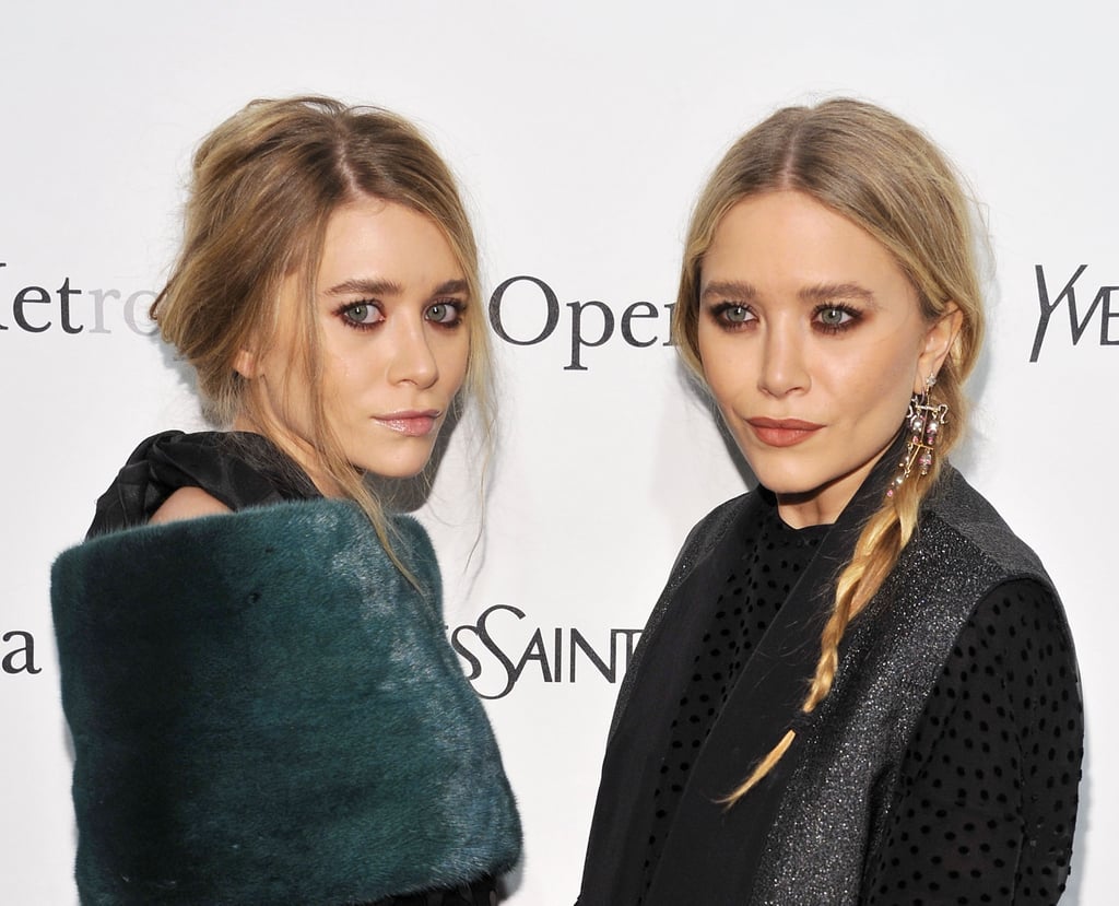 At the 2011 Metropolitan Opera Gala, both went for burnished smoky eyes. But Ashley pulled her hair back and finished the look with lip gloss, while Mary-Kate went with a matte brick lipstick and a skinny side braid.