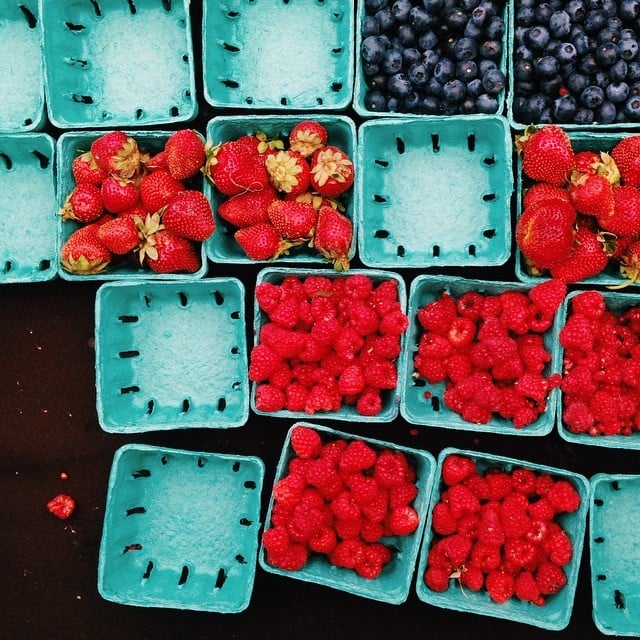She can't get enough of fresh berries.
