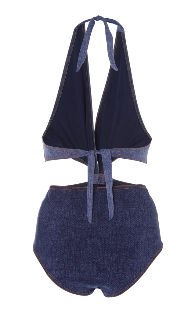 Karla Colletto Louise Cutout Denim Swimsuit