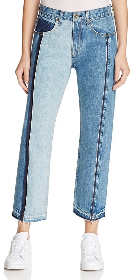 Two-Tone Crop Jeans ($425 