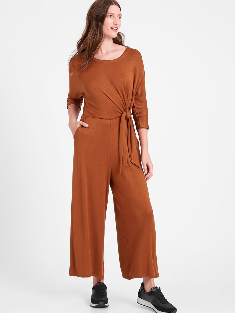 Banana Republic Cozy Ribbed Dolman-Sleeve Jumpsuit