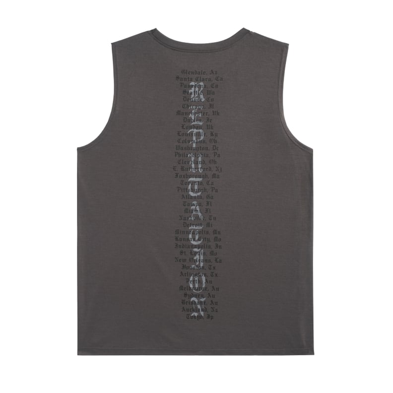 Dark Grey Tour Tank With Snake Design