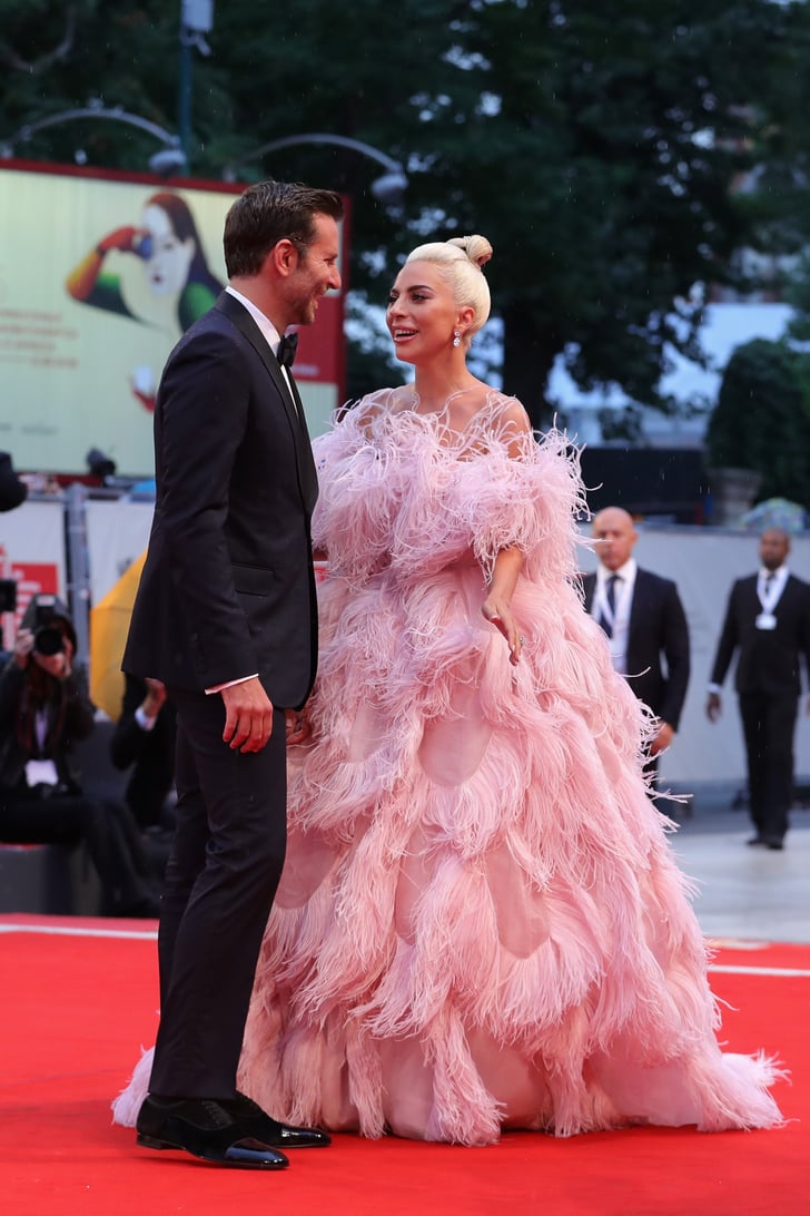 Lady Gaga Pink Valentino Dress at Venice Film Festival ...
