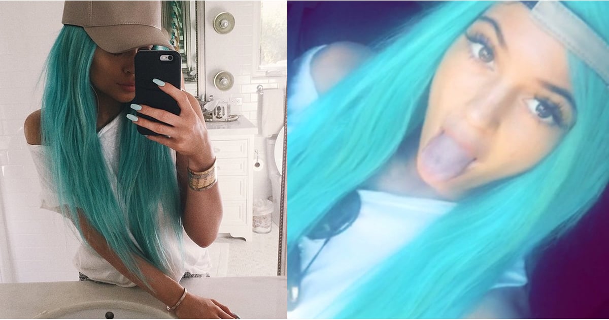 1. Kylie Jenner's iconic blue wig look - wide 9
