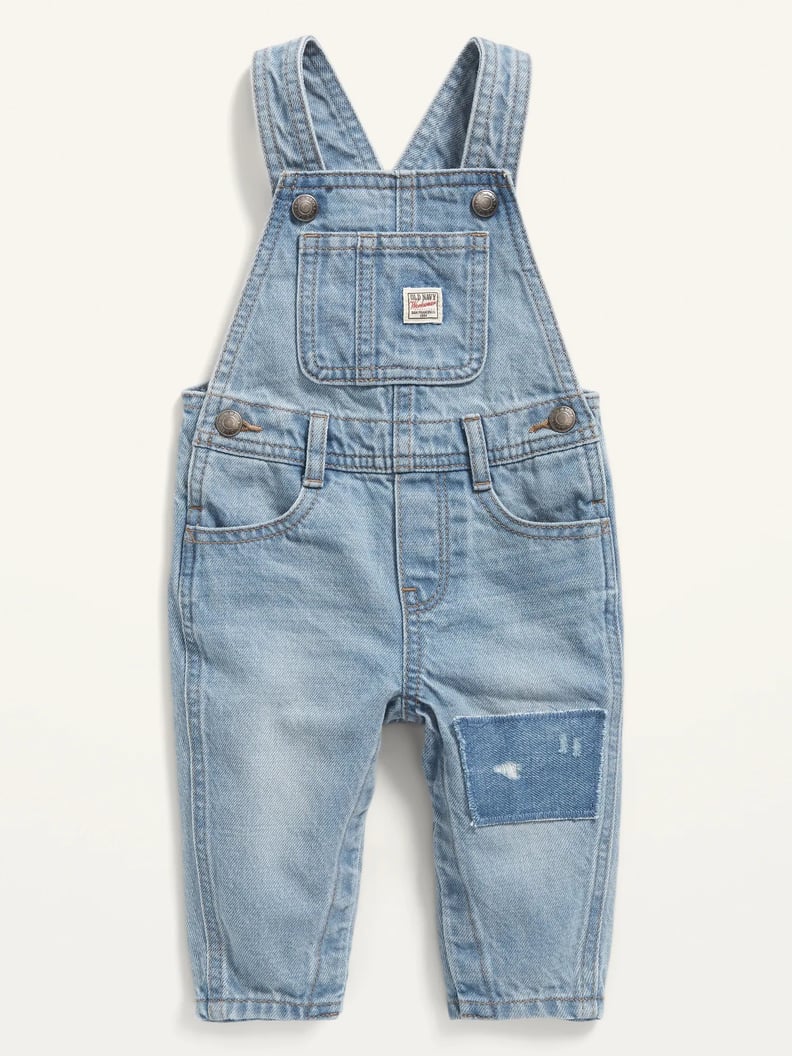 Old Navy Unisex Knee-Patch Jean Overalls for Baby