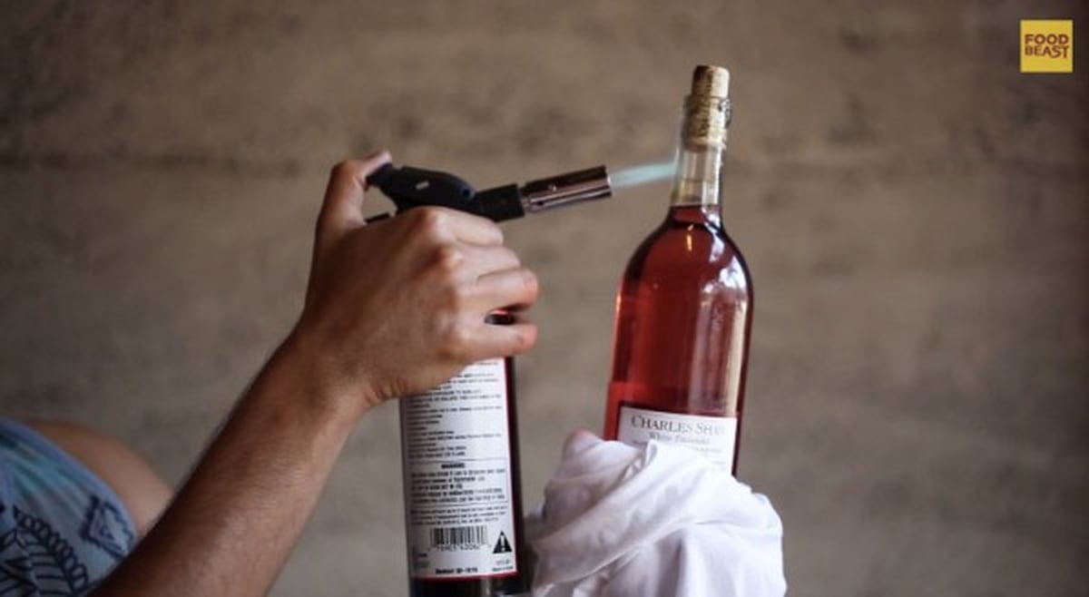 How to Open a Bottle of Wine With a Blowtorch POPSUGAR Food