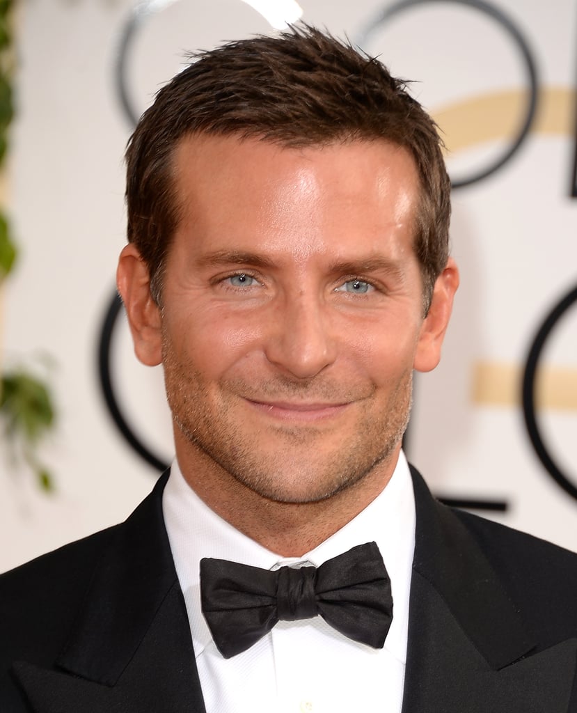 Bradley was clean-shaven with a slight spike to his hair at this year's Golden Globes.