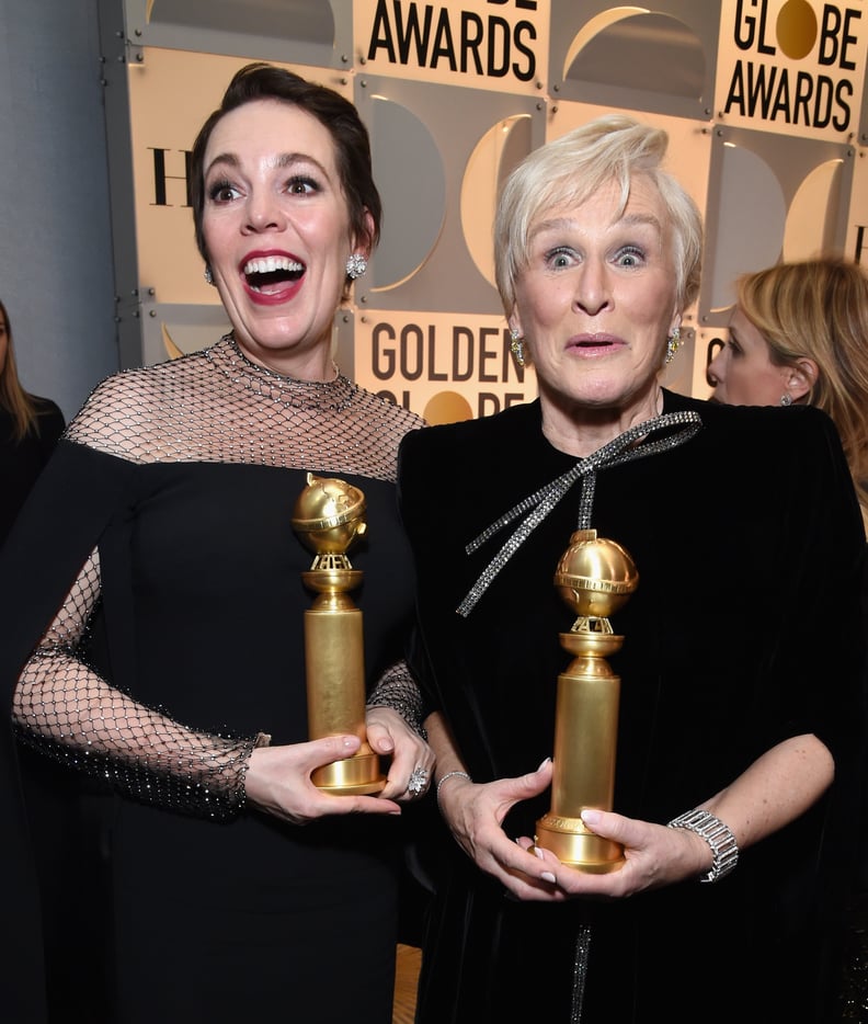 When Olivia and Glenn Close were thrilled to be at the Golden Globes.