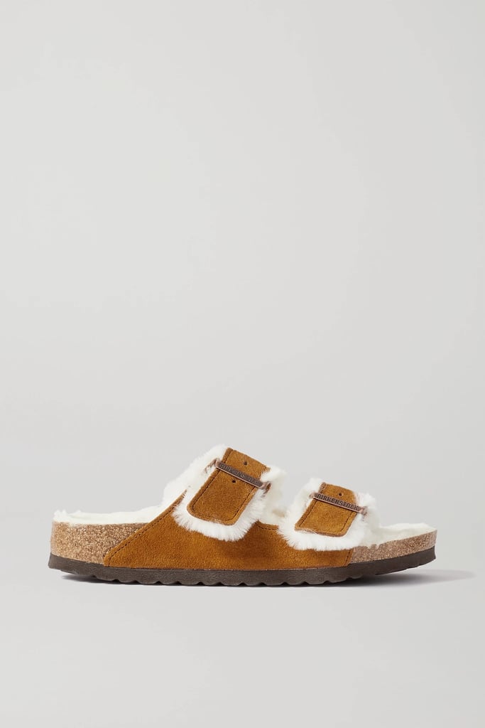 A House Essential: Birkenstock Arizona Shearling Lined Suede Sandals