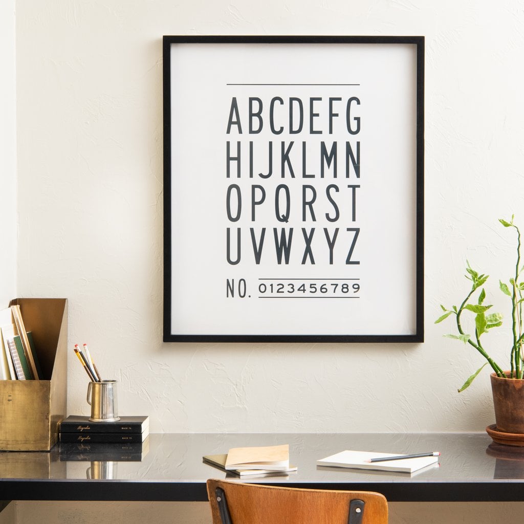 Framed Vintage Alphabet