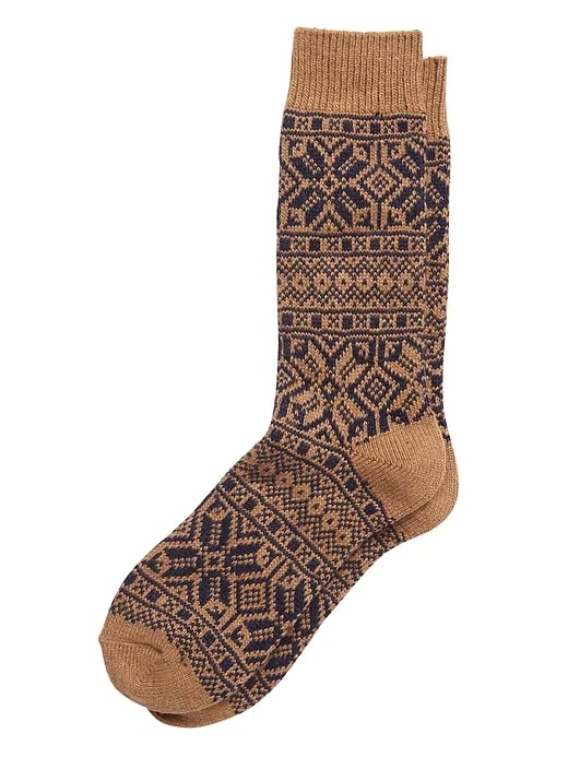 Fair Isle Wool-Blend Sock