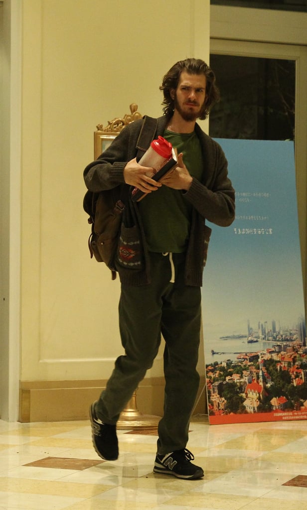 Andrew Garfield on the Set of Silence
