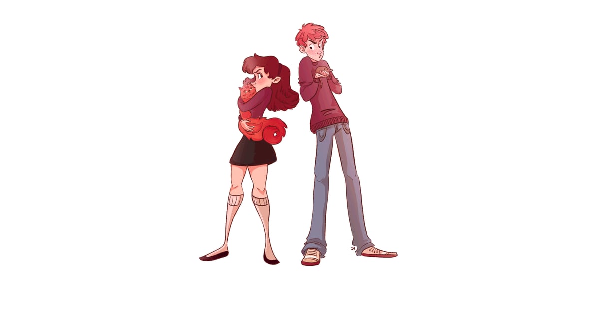 Hermione Granger And Ron Weasley Harry Potter Fan Art Popsugar Love 