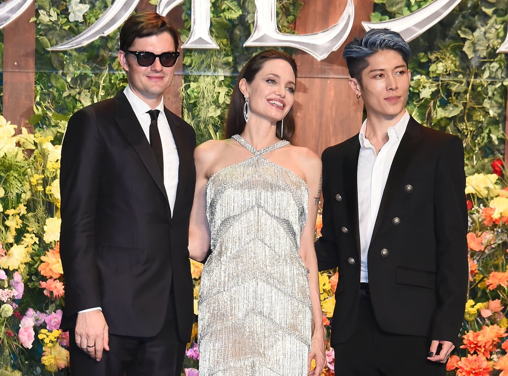 Angelina Jolie Silver Fringed Dress at Maleficent 2 Premiere