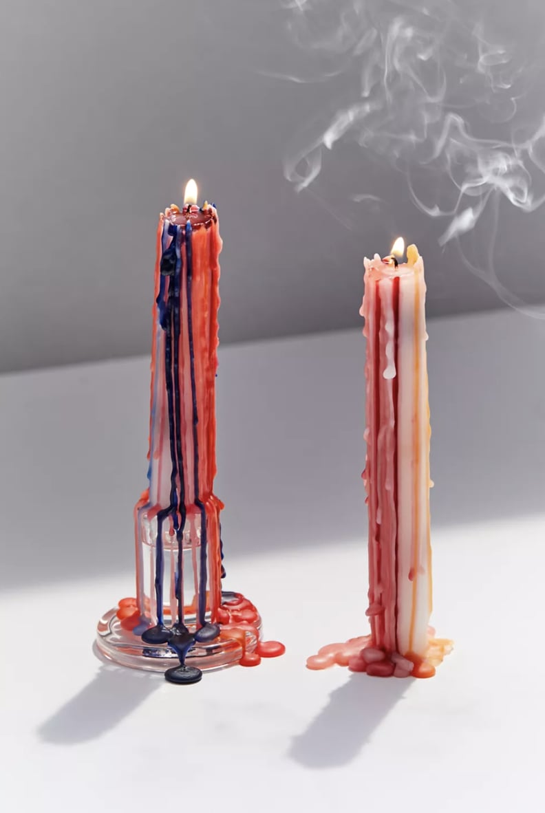 A Stunning Candle: Color Drip Candlestick Set