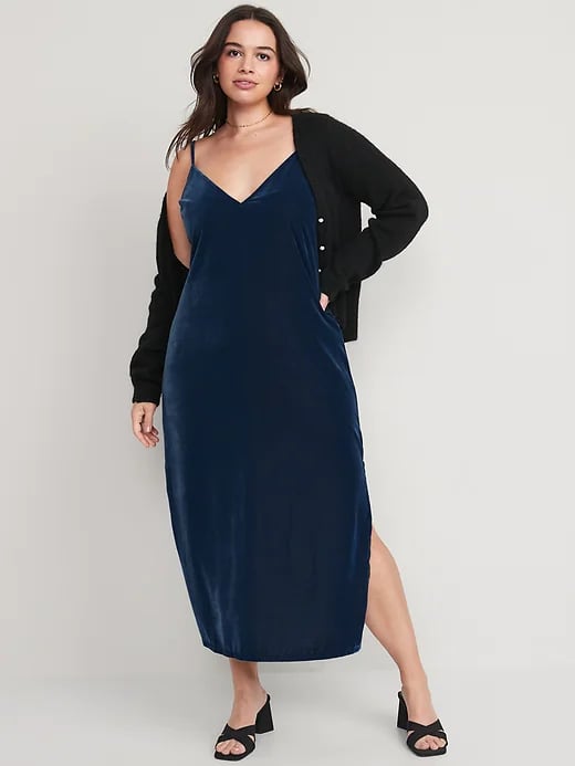 Old Navy Velvet Midi Slip Dress