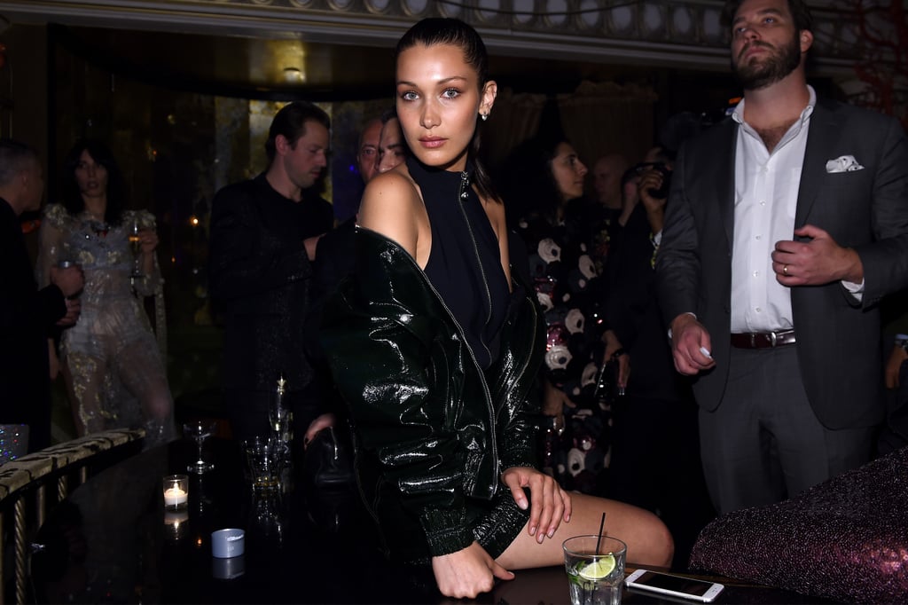 Bella Hadid Leather Outfit at Naomi Campbell's Party 2016
