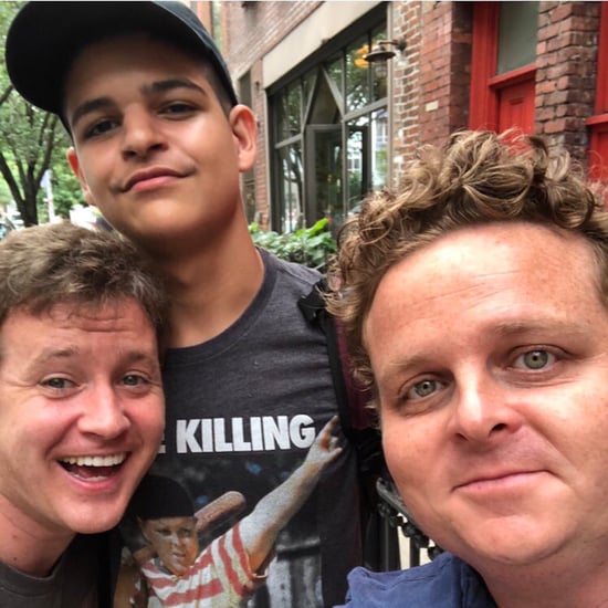 Sandlot Actors Run Into Boy Wearing Sandlot Shirt