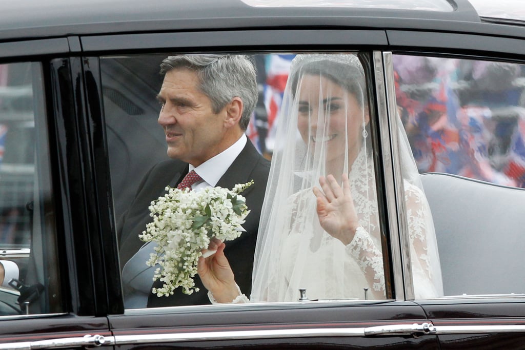 Kate Arriving With Her Dad, 2011