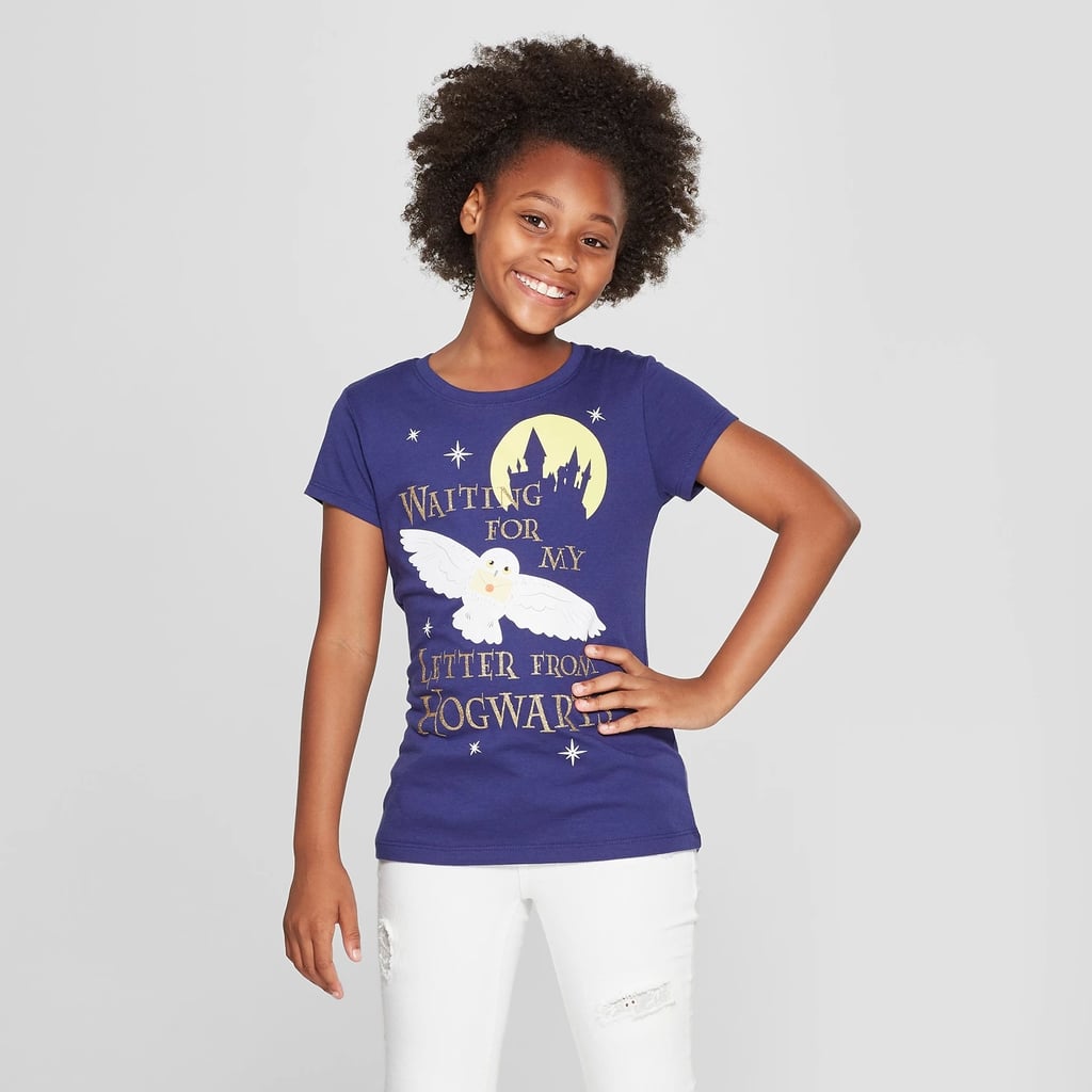 Girls' Harry Potter Letter Short Sleeve T-Shirt 