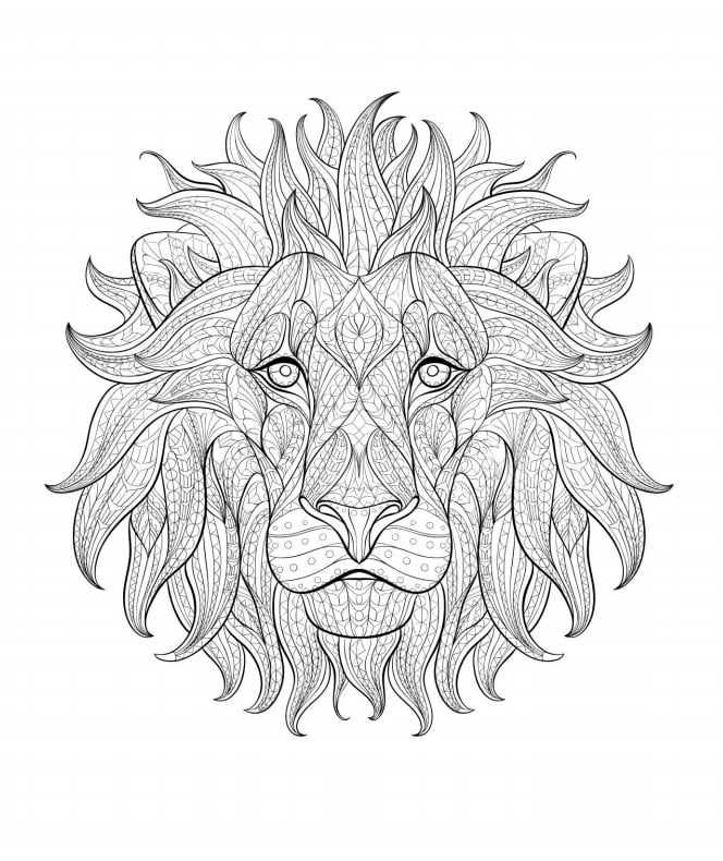 Hard Lion Coloring Pages 2