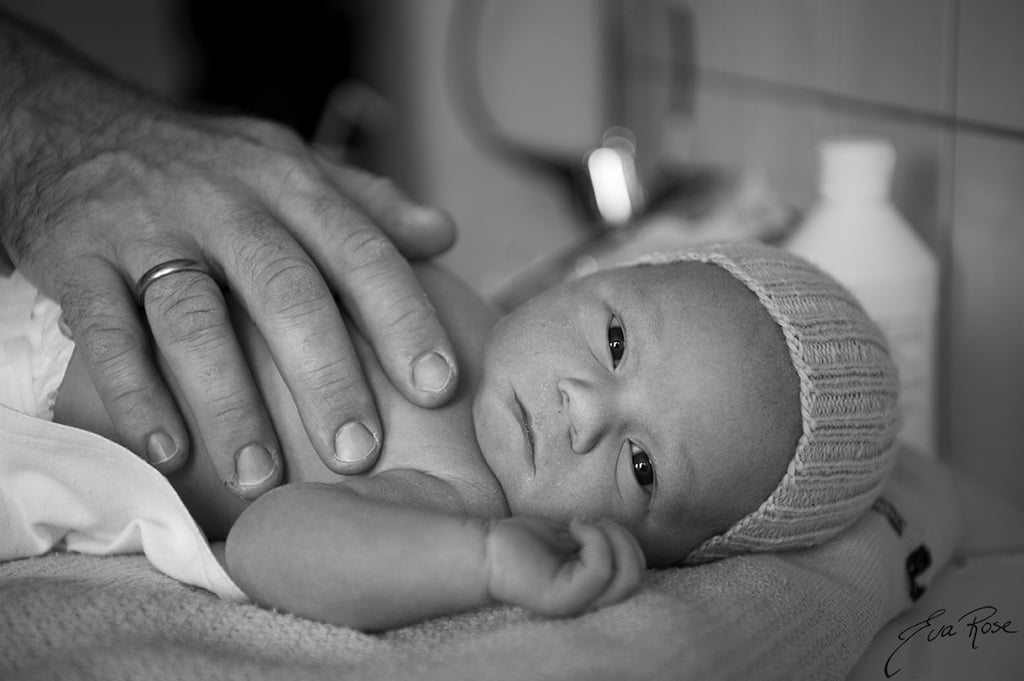 Dad Cries While Baby Is Being Born