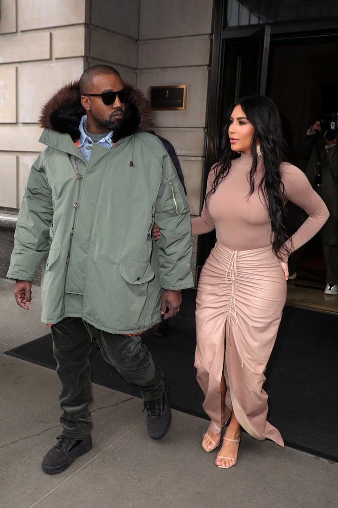 Kim Kardashian and Kanye West's Outfits in New York