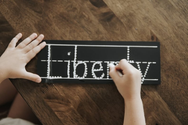 The Name Tag Trace-n-Erase Chalkboard