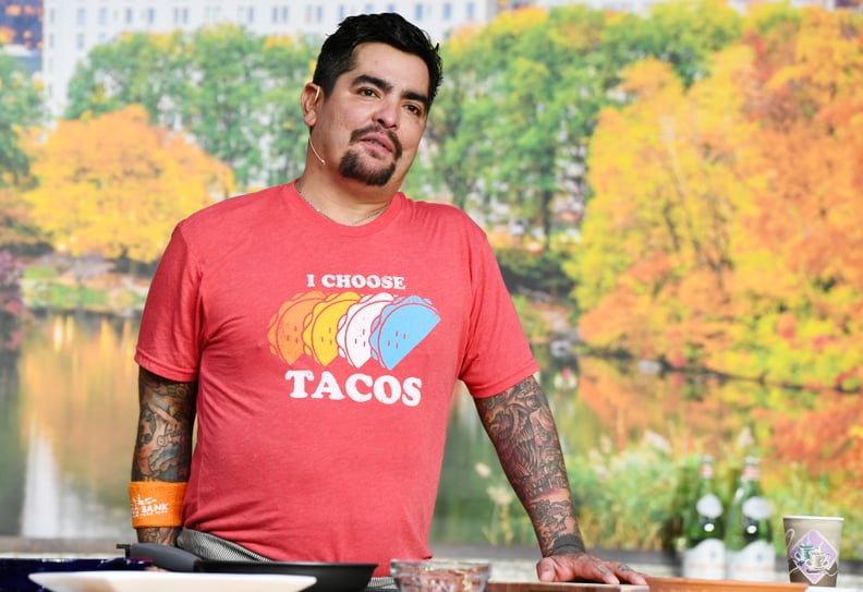 NEW YORK, NY - OCTOBER 13:  Chef Aaron Sanchez presents onstage during Food Network & Cooking Channel New York City Wine & Food Festival Presented by Capital One Grand Tasting presented by ShopRite featuring Culinary Demonstrations presented by Capital On