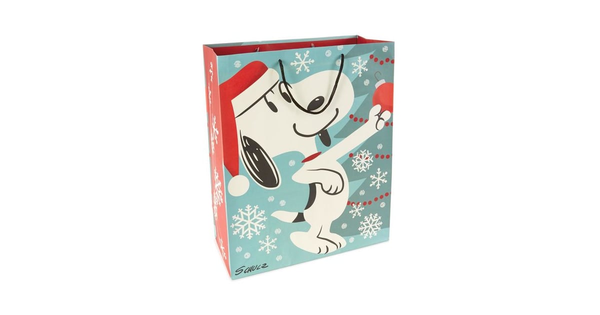 Snoopy XLarge Christmas Gift Bag Peanuts and Charlie Brown Holiday