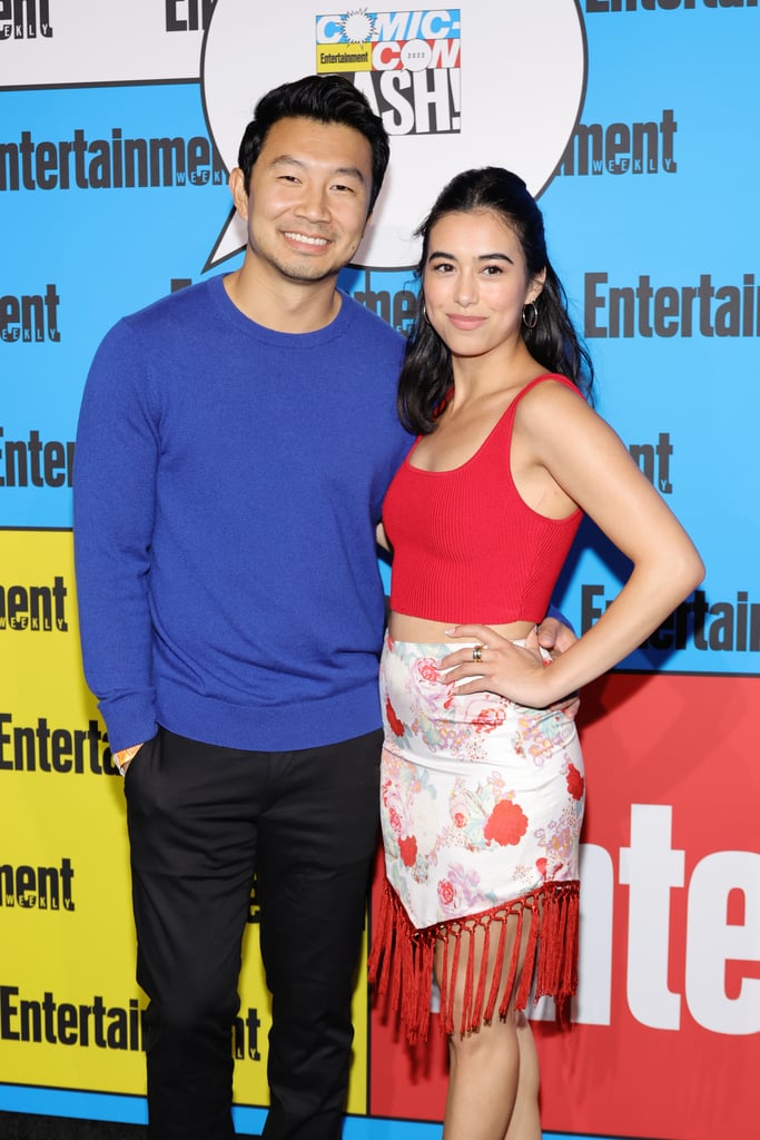 Simu Liu and Jade Bender at Comic-Con 2022