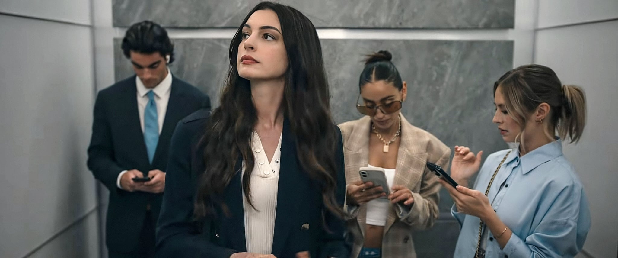 Anne Hathaway as Andy Sachs in The Devil Wears Prada 2