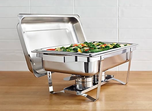 Our Table 9.5 Qt. Stainless Steel Rectangular Chafing Dish