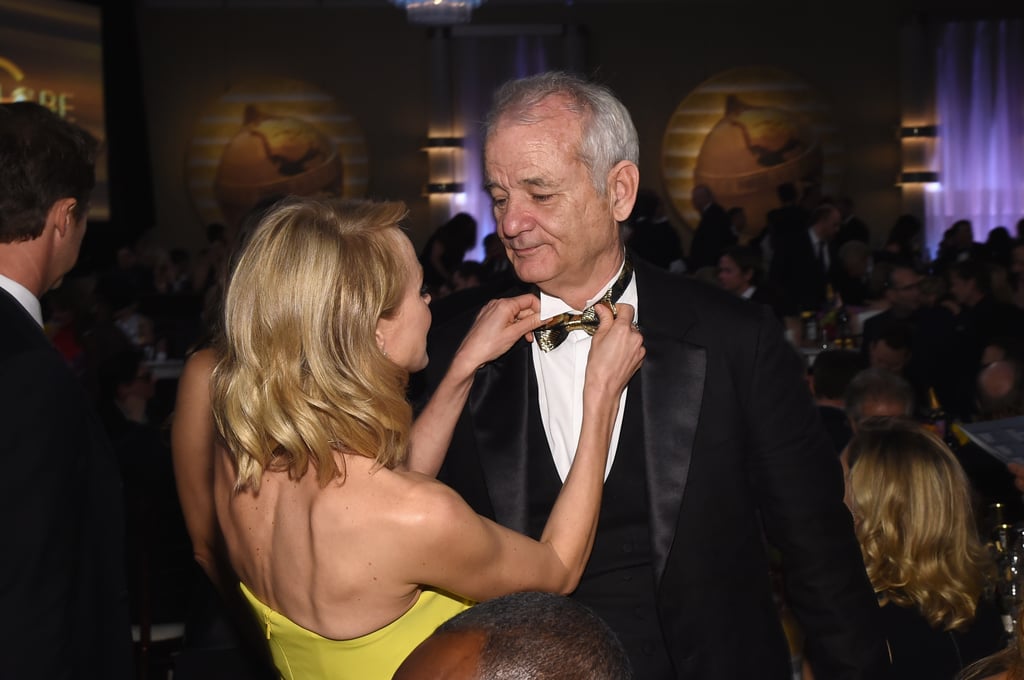 Naomi Watts helped Bill Murray with his bow tie.