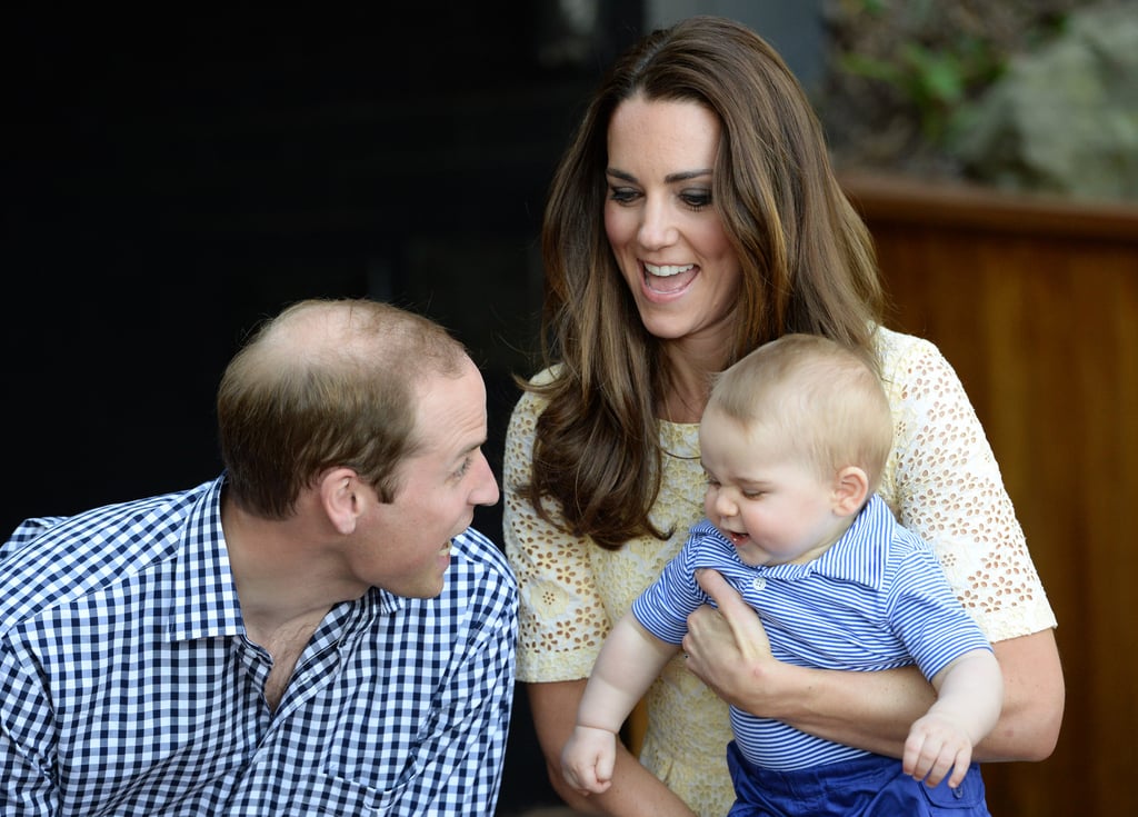 Prince William made a sweet silly face at his son, Prince George, when the group visited the zoo in Sydney.