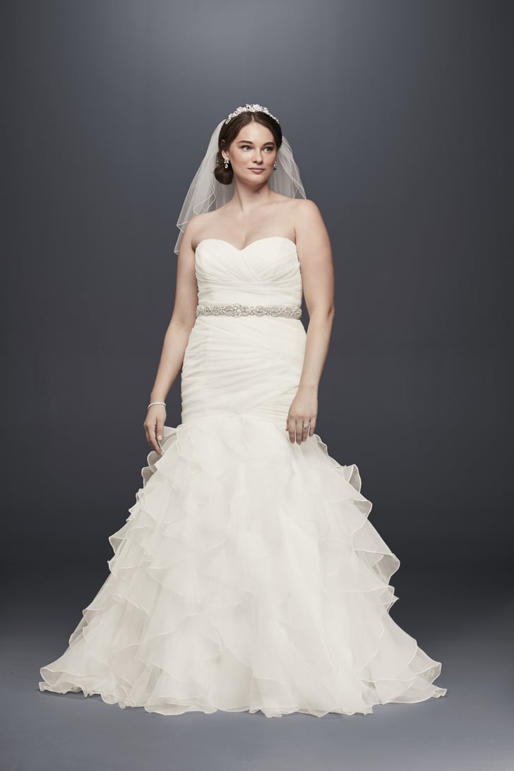 David's Bridal Collection's Ruffled Organza Dress ($749) comes in a ...