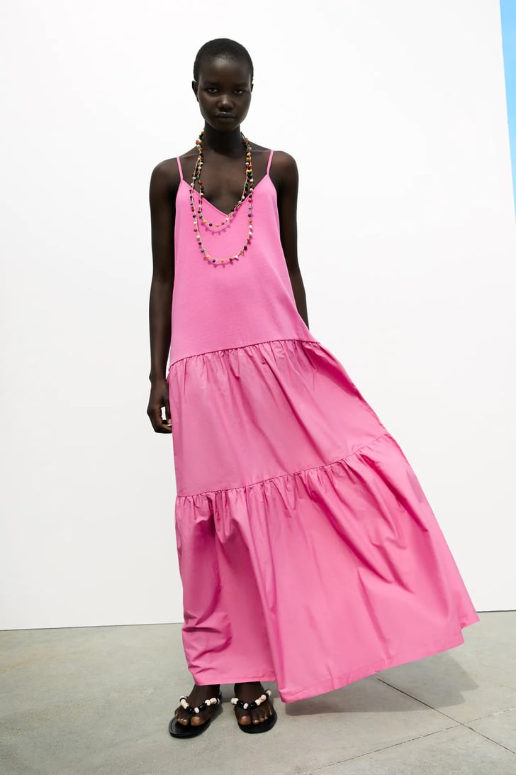 Zara pink top maxi dress
