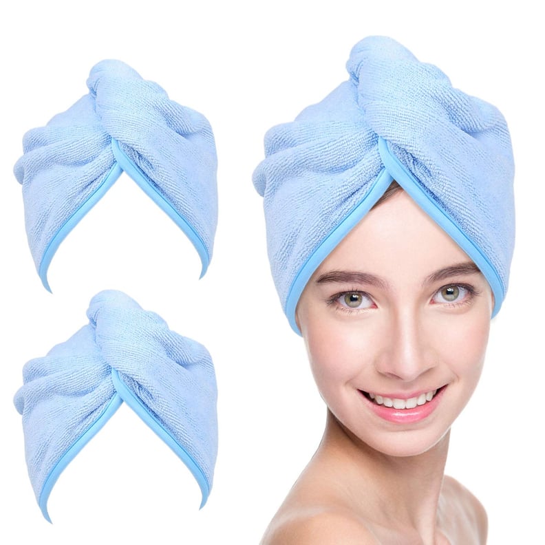 YoulerTex Microfiber Hair Towel Wrap 2 Pack