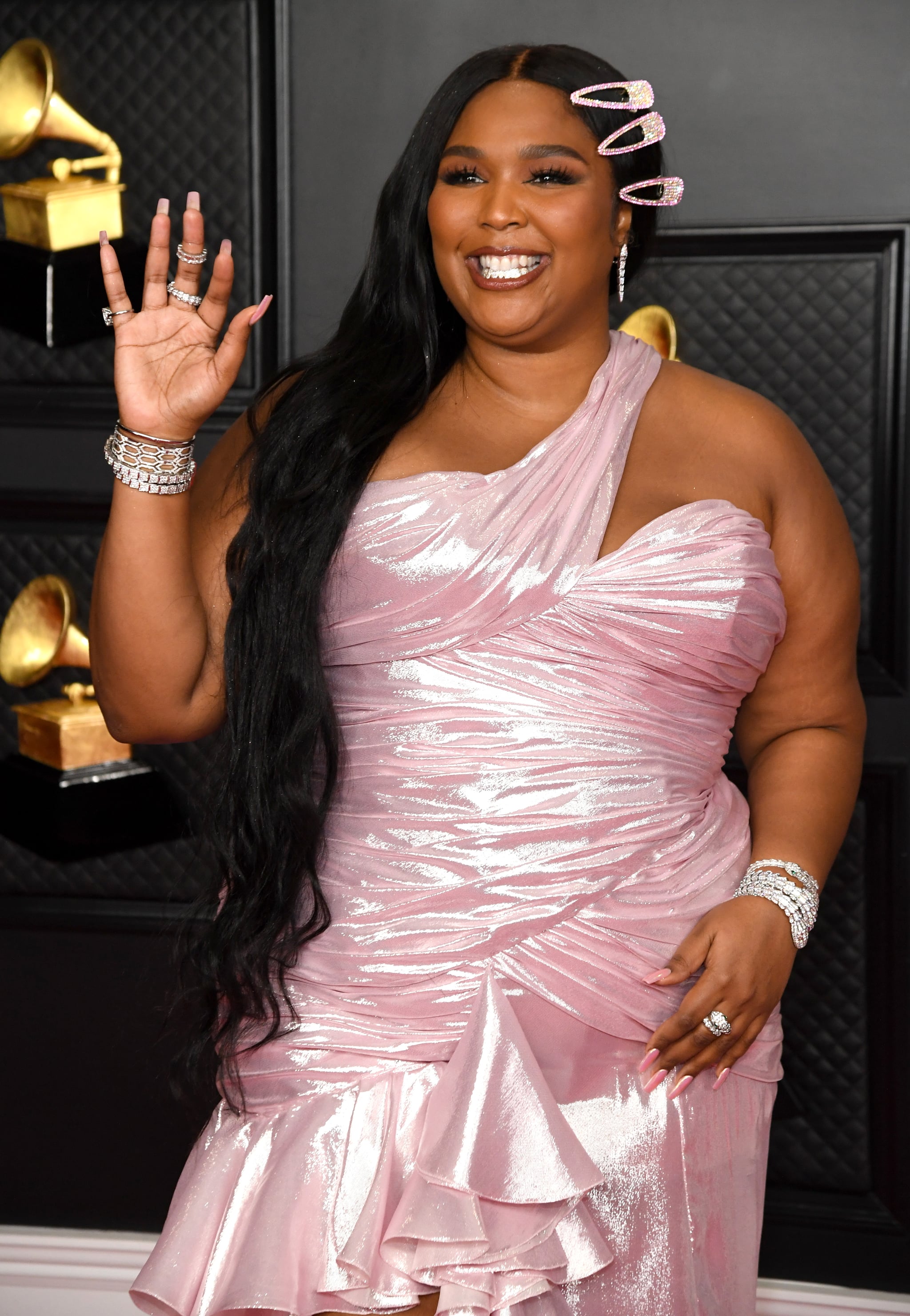 LOS ANGELES, CALIFORNIA - MARCH 14: Lizzo attends the 63rd Annual GRAMMY Awards at Los Angeles Convention Centre on March 14, 2021 in Los Angeles, California. (Photo by Kevin Mazur/Getty Images for The Recording Academy )