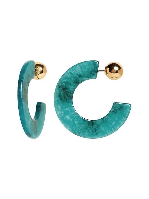 Chunky Resin Hoop Earring