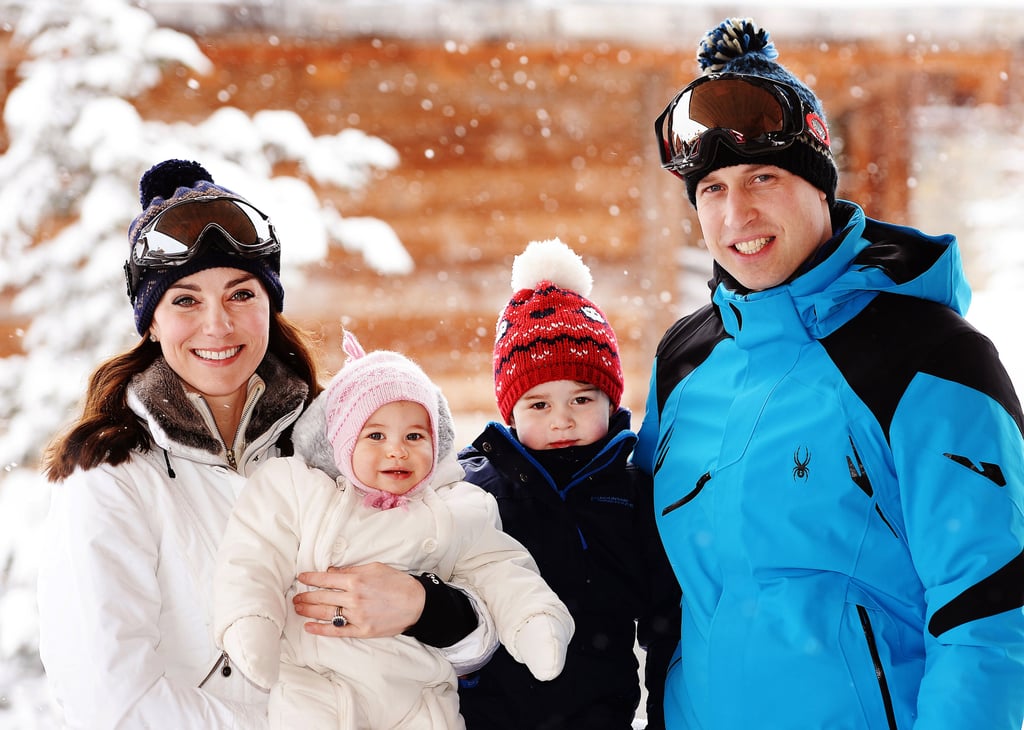 The more candid photos captured the family's first vacation as a foursome as well as Prince George and Princess Charlotte's first time in the snow.