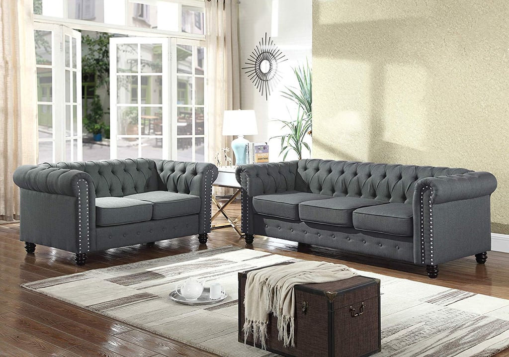 Best Master Furniture Venice 2 Piece Upholstered Sofa Set