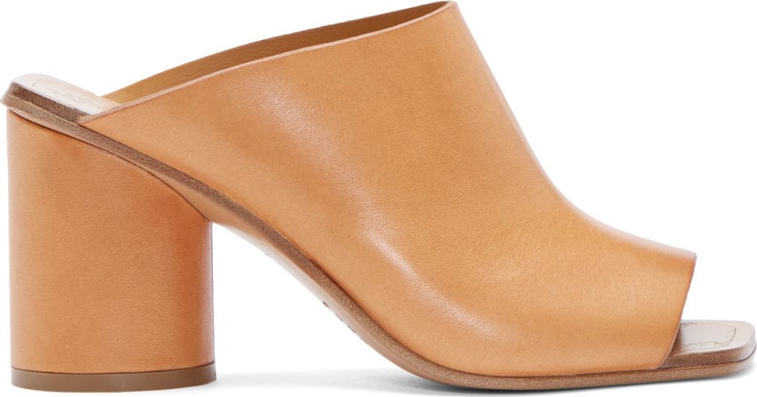 new look tan mules