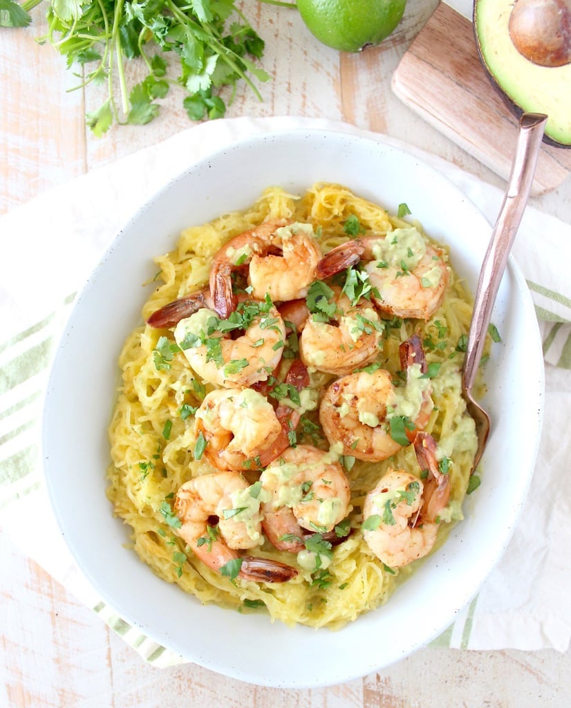 Spaghetti Squash With Cilantro Lime Shrimp