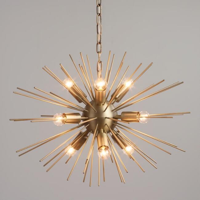 Brass Starburst Collin Chandelier